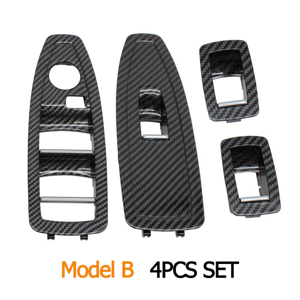 Interior Door Carbon Fiber Window Regulator Switch Panel Trim Cover Replacement For BMW 1 3 4 Series F20 F30 F31 F34 F35 F36