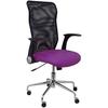 Ergonomic Chair - PIQUERAS Y CRESPO - Purple - Mesh Backrest - Adjustable Armrests - 1 Seater