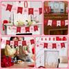 Fishtail Paper Bunting Valentine Decoration Hanging Ornament For Anniversary Wedding Valentine Celebration Home Decoration
