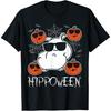 Hippoween Hippopotame avec Lunettes Citrouille Halloween Hippopotame T-Shirt