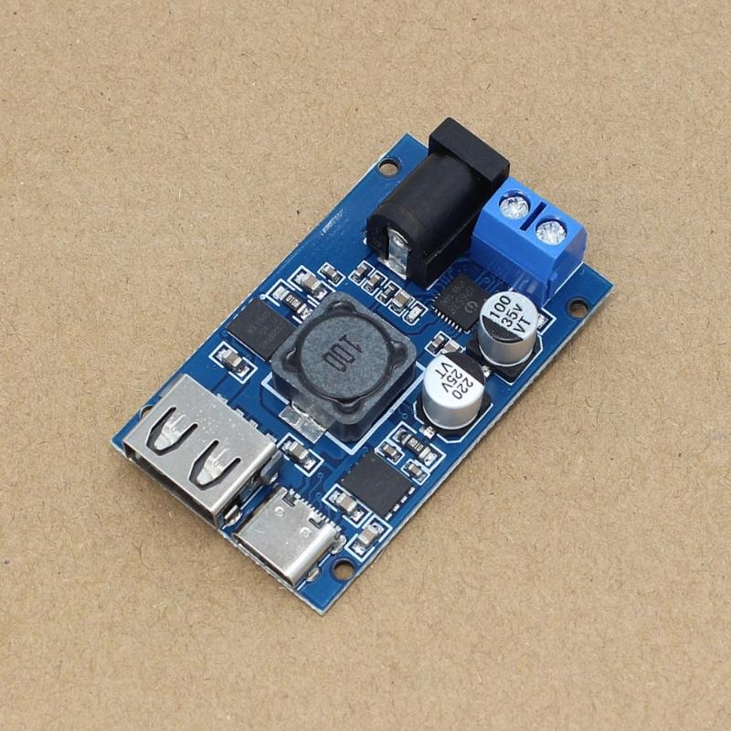 Adjustable Step Down Converters 12V To 5V Converters Module with Type C and USB Port for Fast Charging Devices