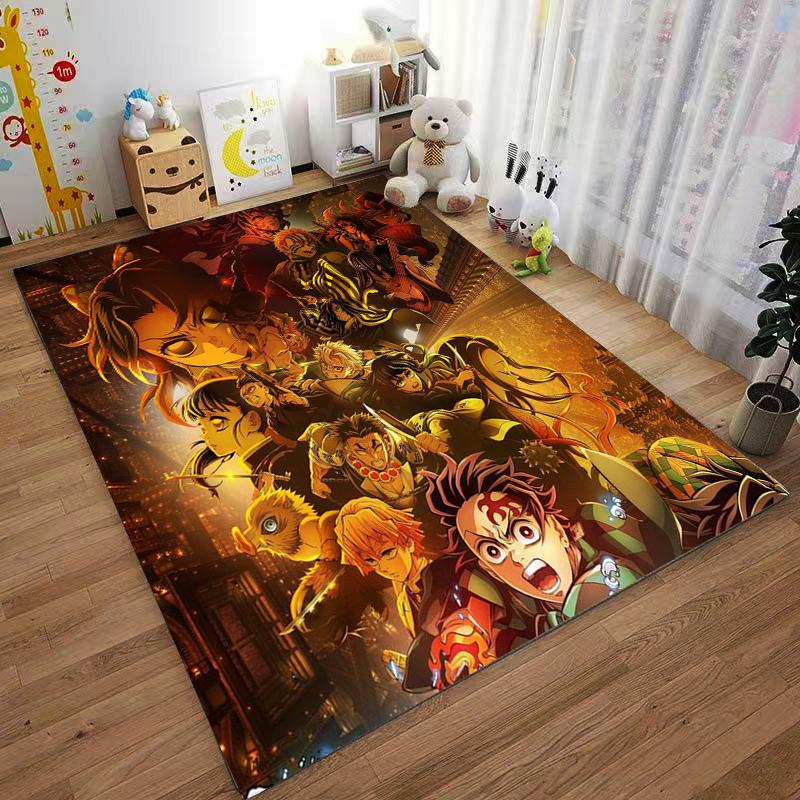 Dramatic Anime Designed floor mat, suitable as a non-slip mat for the living room or bedroom sofa