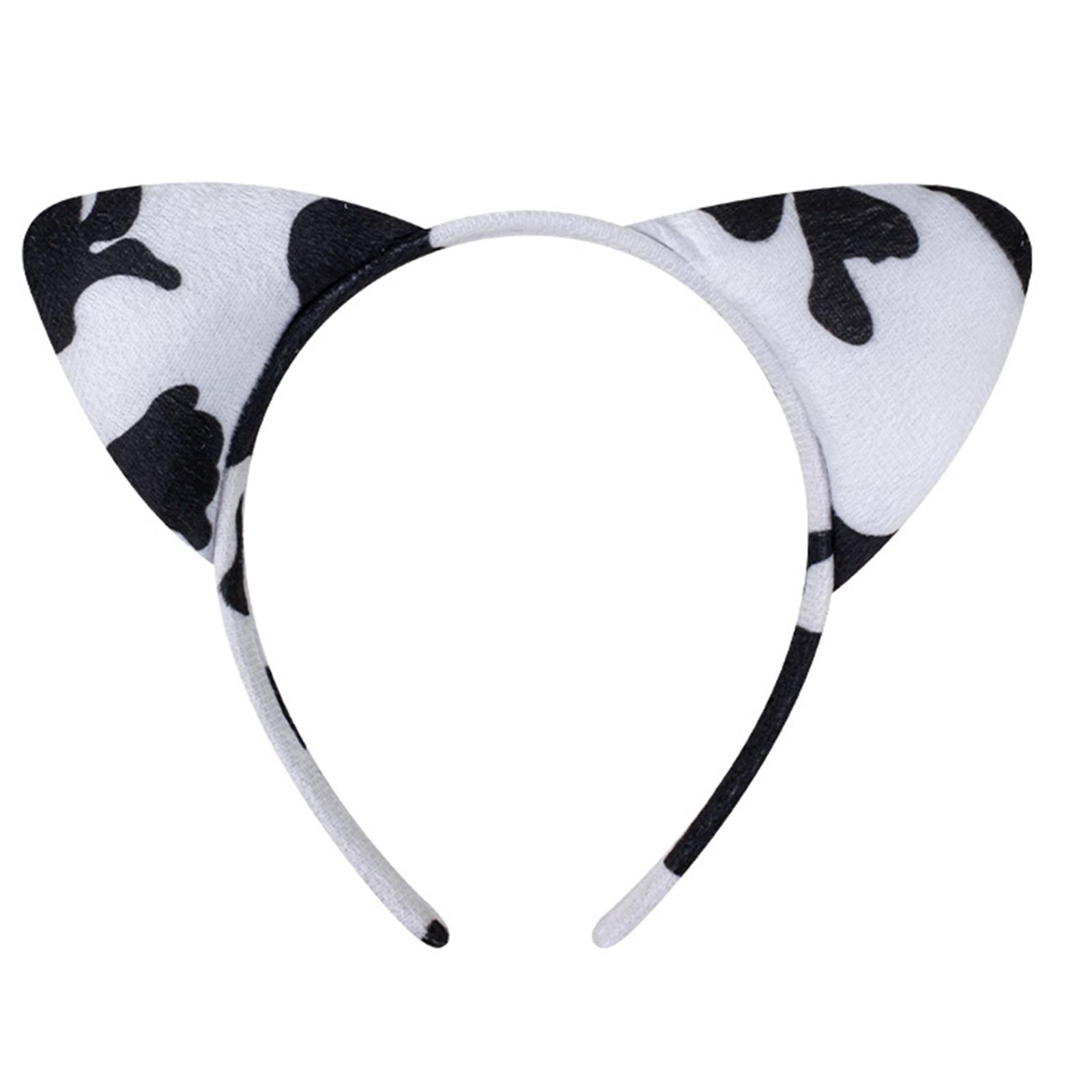 

Милая мультяшная повязка на голову с коровьими рогами, мягкая ткань, эластичный дизайн для детей, подростков и взрослых, аксессуар для косплей-мероприятий для любителей аниме F