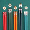 Japanese-style Alloy Chopsticks with Pointed Anti-slip Sushi Chopsticks Household One Pair Colorful Chopsticks for One Person