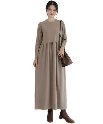 Limitiertes Elegantes und schmeichelhaftes Umstandskleid für Langes Plus Lockeres Kleid [Dep Club] Auf Lager! Damen, Herbst/Winter, Ärmel, Taschen, Größen, Passform,