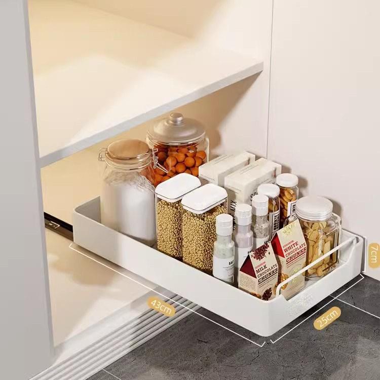 

Household Kitchenware, Dishes, Pots and Utensils Storage Rack,Pull Out Cutlery Rack Drawer,Equipped with A Drain Tray,Detachable