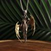 Retro Gold Color Angel Wings Witch Wizard Pendant Item for Men Punk Trend Cool Jewelry
