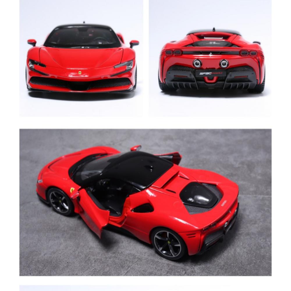 Brago 1:24 Ferrari Stradale SF90 Samochód Odlewany Ciśnieniowo, Czerwony, 1 Sztuka