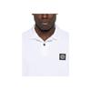 Stone Island Logo Patch Straight Fit Short Sleeve Polo Shirt Men Polo Shirts White K1S1522002-SCS0017-V1001