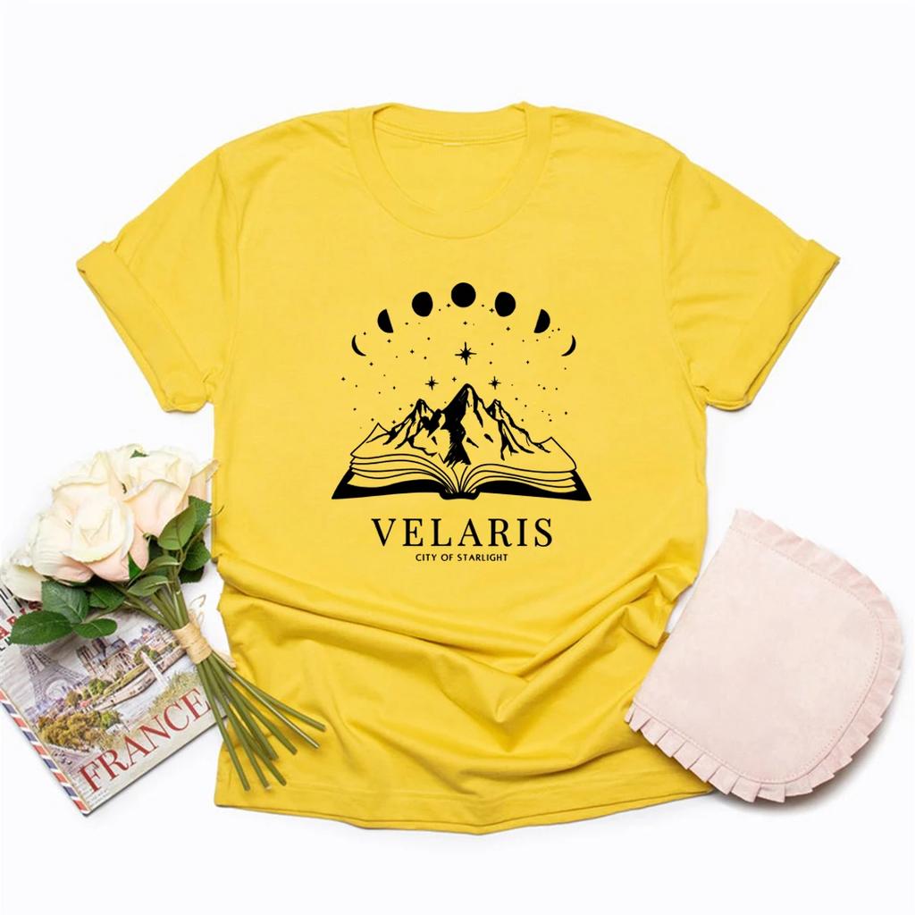 Velaris T-Shirts The Night Court Shirt A Court of Thorn and Roses Court of Dreams T Shirts Women's Short Sleeve Graphic Tees