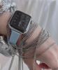 Adeo Apple Watch Premium Glossy Slim Strap Blue Leather Watch Band