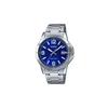 Pointer Quartz Steel Strap 47mm Men's Watch Blue Dial MTP-V004D-2B
