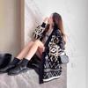2026 Korean Knit Cardigan: Women's Geometric Over-the-Knee, Slimming, Lazy Style for Spring & Autumn