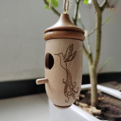 Bird House Fine Workmanship Easy To Use Wood Compact Natural Resting Nest Outdoor Supplies
