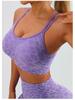 TK High Waist Seamless Yoga Set: Stretchy Three-Quarter Shorts & Sexy Bra with Chest Pads for Women