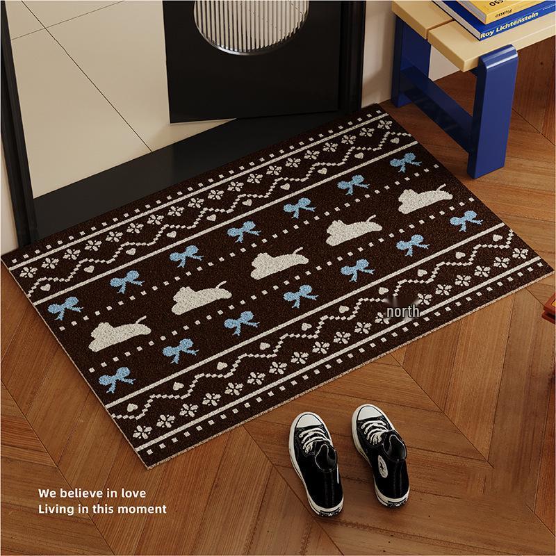 Red Small Dog Cartoon Entrance Mat - Cuttable, Dirt-Resistant, Anti-Slip, Sand-Scraping Coil Mat 40x60cm
