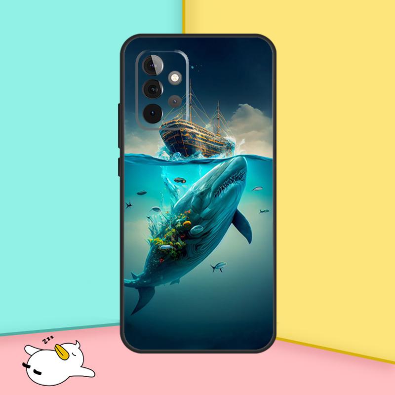Whale Shark Dolphin Case For Samsung Galaxy A54 A34 A14 A53 A33 A13 A52 A32 A12 A51 A71 A52S A21S Soft Cover