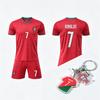 27 Portugal No. 7 Football Jersey Children'S Clothing Adult Set Size 16-2Xl with Exquisite Accessories