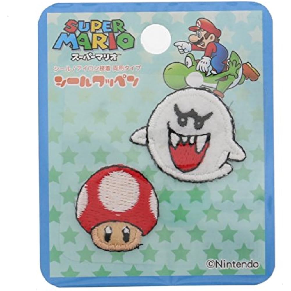 Inagaki Clothing Super Mario Seal Patch Teresa Super Mushroom Sticker Iron Dual Adhesive MRS006