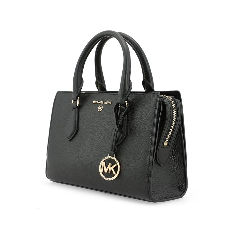 Michael Kors Mk Valerie 24 Gold Letter Logo Tote Bag Pebble Leather Women handbags Black 30F2G9VS1L-001