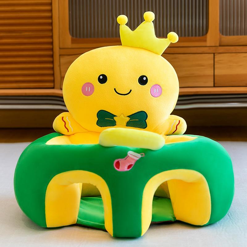 Christmas Learning Baby Seat Snowman Elk Capybara Baby Practice Seat Plush Sofa Gift