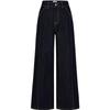 Women's Anna Kou Fleece-Lined Denim Wide-Leg Pants