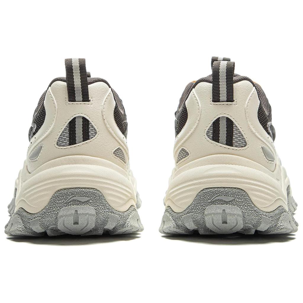 Li Ning Shan Xing Slip Resistant Abrasion Resistant Support Low Top Casual Shoes Men's Beige Gray AGCV247-2