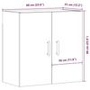 VidaXL Armoire murale chêne artisanal 60x31x60 cm bois d'ingénierie, armoire, armoire suspendue, armoire latérale, armoire 857305