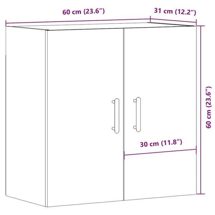 VidaXL Armoire murale chêne artisanal 60x31x60 cm bois d'ingénierie, armoire, armoire suspendue, armoire latérale, armoire 857305