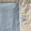 Tela de Algodón 100% de 1 m Cuadrícula Azul Lunares Florales Estampado Digital Tela para Ropa Ropa de Casa Ropa de Cama Manteles Cortinas Manualidades