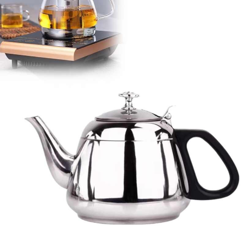 Traditional Stainless Steel Water Kettle With Mesh Filter For Home Tea Brewing And Boiling