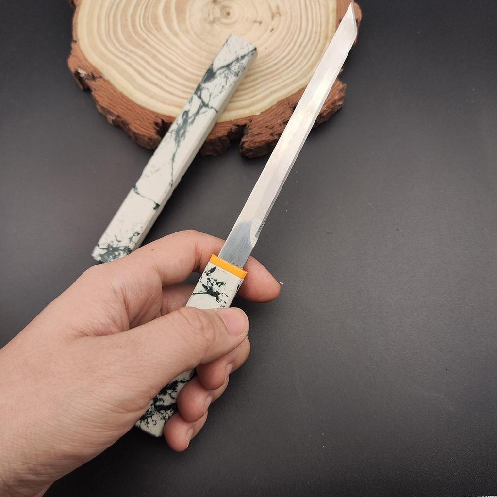 Stainless Steel Multi-purpose Knife Kitchen Peel Barbecue Knife Outdoor Portable Fishing Knife with Cover Texture Appearance