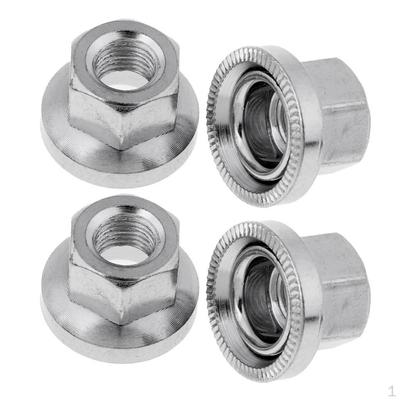 4 Piezas 9mm Acero Inoxidable Bicicleta de Montaña Ciclismo Eje de Rueda Trasera Tuerca de Eje