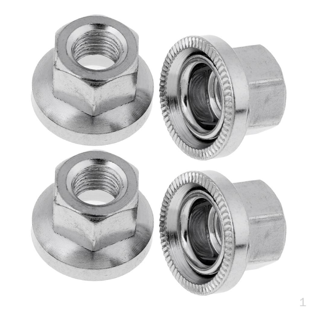 4Pcs 9mm Stainless Steel Cycling Mountain Bike Rear Wheel Hub Axle Nut