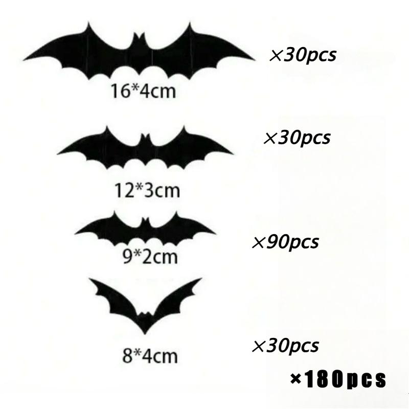 3D Waterproof Black Bats Wall Decor Halloween Decor