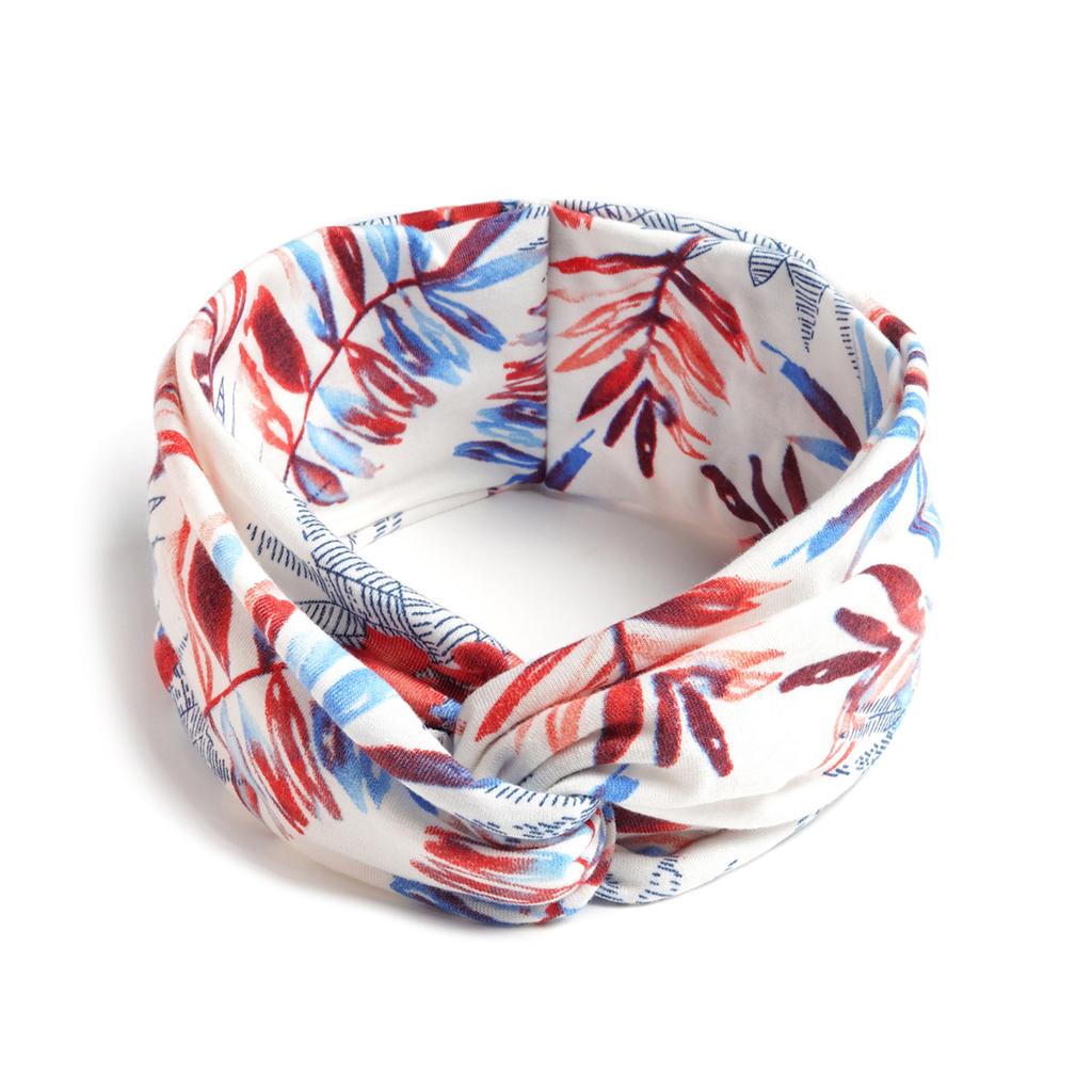 Bohemian Cross Knotted Headband Gypsy Yoga Sports Headband Wide Female Stretch Headband