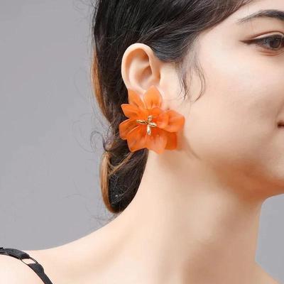 Blumen Acryl Ohrringe Damen Urlaubs Herz Ohrringe Südkorea Sommer Tropfen Stern Morgenohrringe Personalisierter Schmuck Geschenk