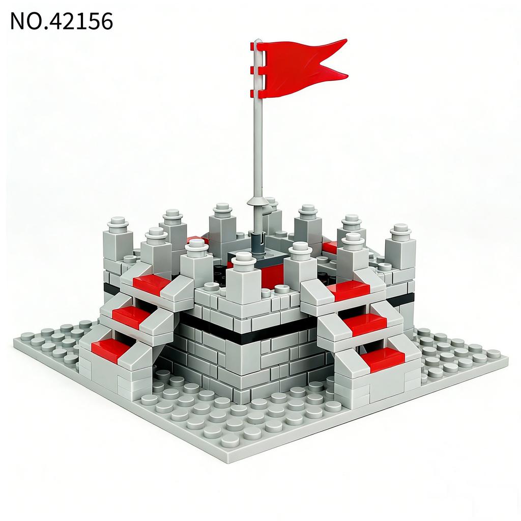 42156 All-Round Flag-Raising Platform Small Particle Assembly Children'S Building Block Toy Model Staircase Board