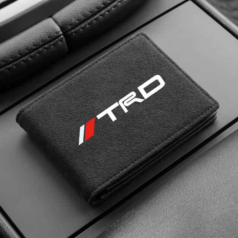 1Pcs Car Emblem Driver License Cover ID Credit Card Holder for Toyota TRD C-hr Prado Rav4 Yaris Hilux Prius Avensis Corolla Camry