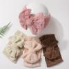 New baby plush headband, cute bow wide-brimmed children's headscarf, warm baby hair accessories in autumn and winter
