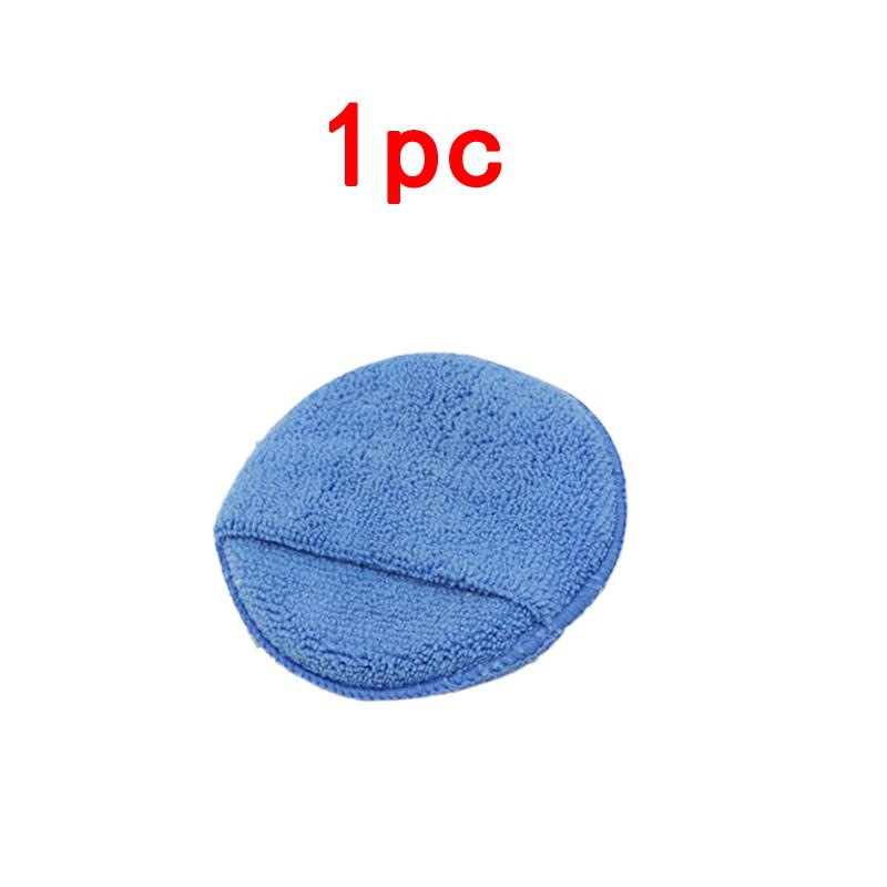 

1/2/3Pcs 5-inch Round Car Waxing Polish Sponges Microfiber Wax Applicator Pad with Finger Pocket Polish Pads Car Cleaning Tools