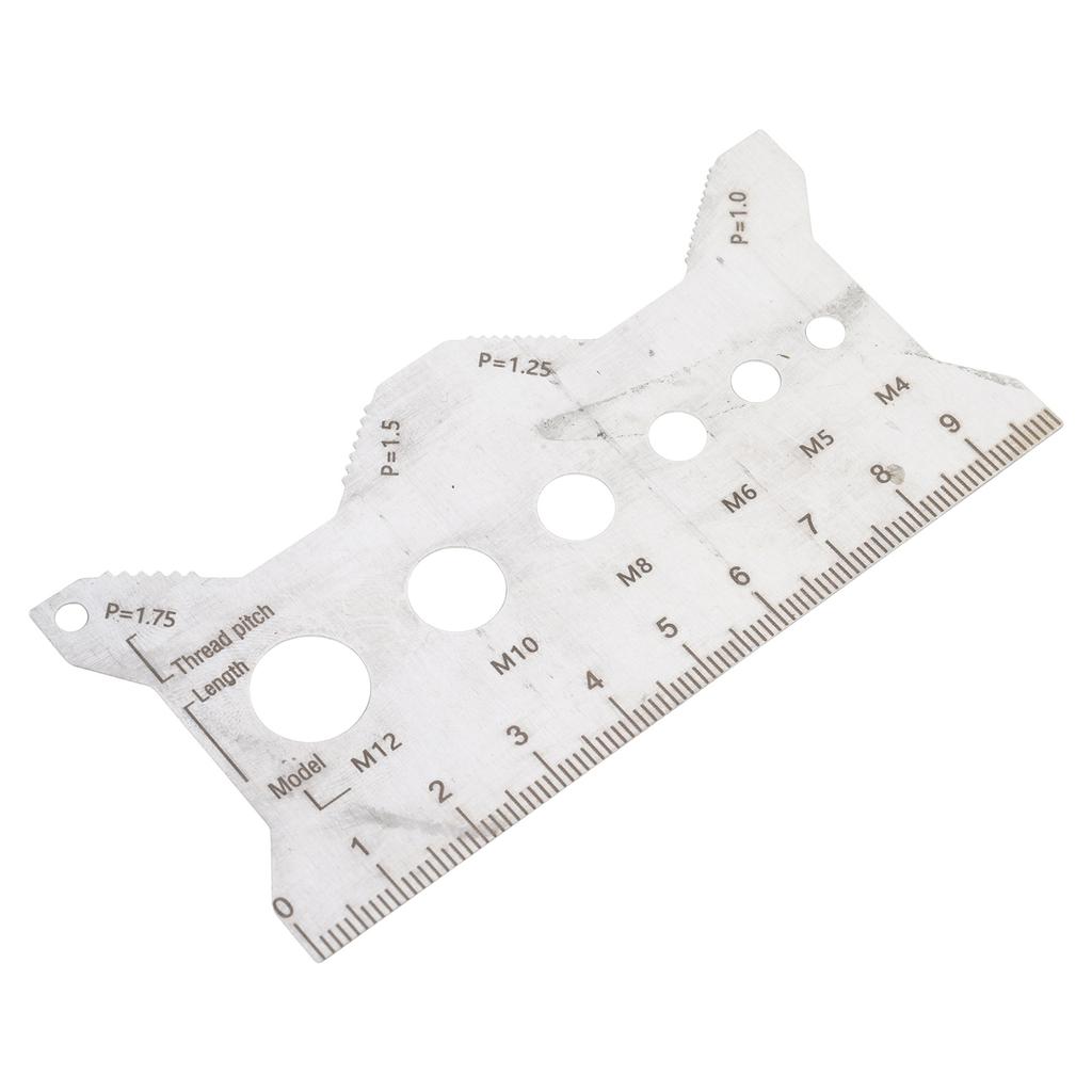 High Accuracy Stainless Steel Thread Pitches Gauge Ruler Double Side Engraved Scale For Precise Industrial Measurement