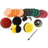 Electric Drill Brush Set: Household Bathroom & Floor Cleaning with Bristle Brush & Sponge Scouring Pad.