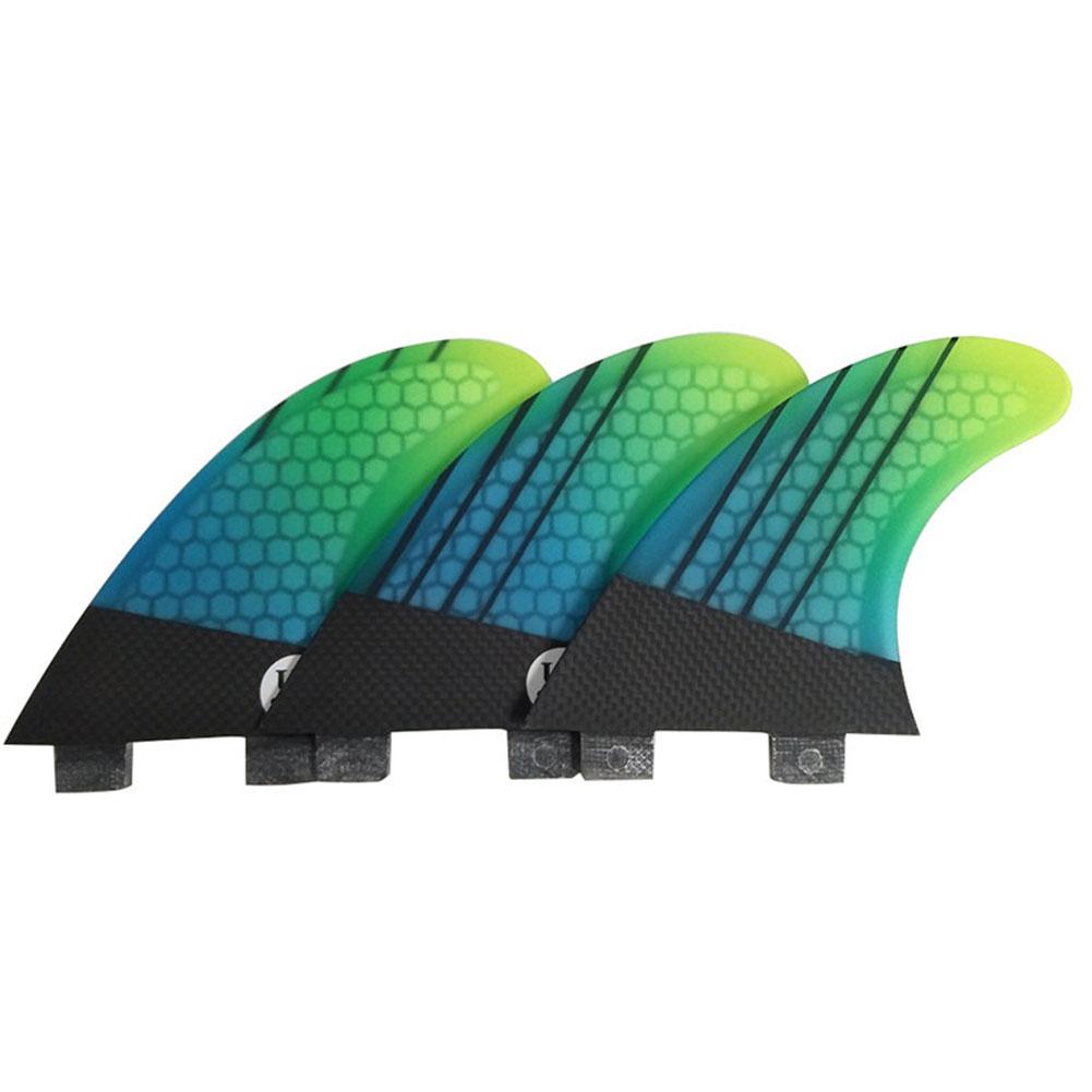 Fins G5 Surfboard Fin Honeycomb Fibreglass Fins Green Black Quilhas Fins Gradient G5#1