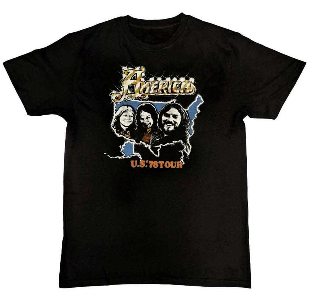 Vintage America Band 1978 U.S. Tour Mens T-Shirt S-4XL S