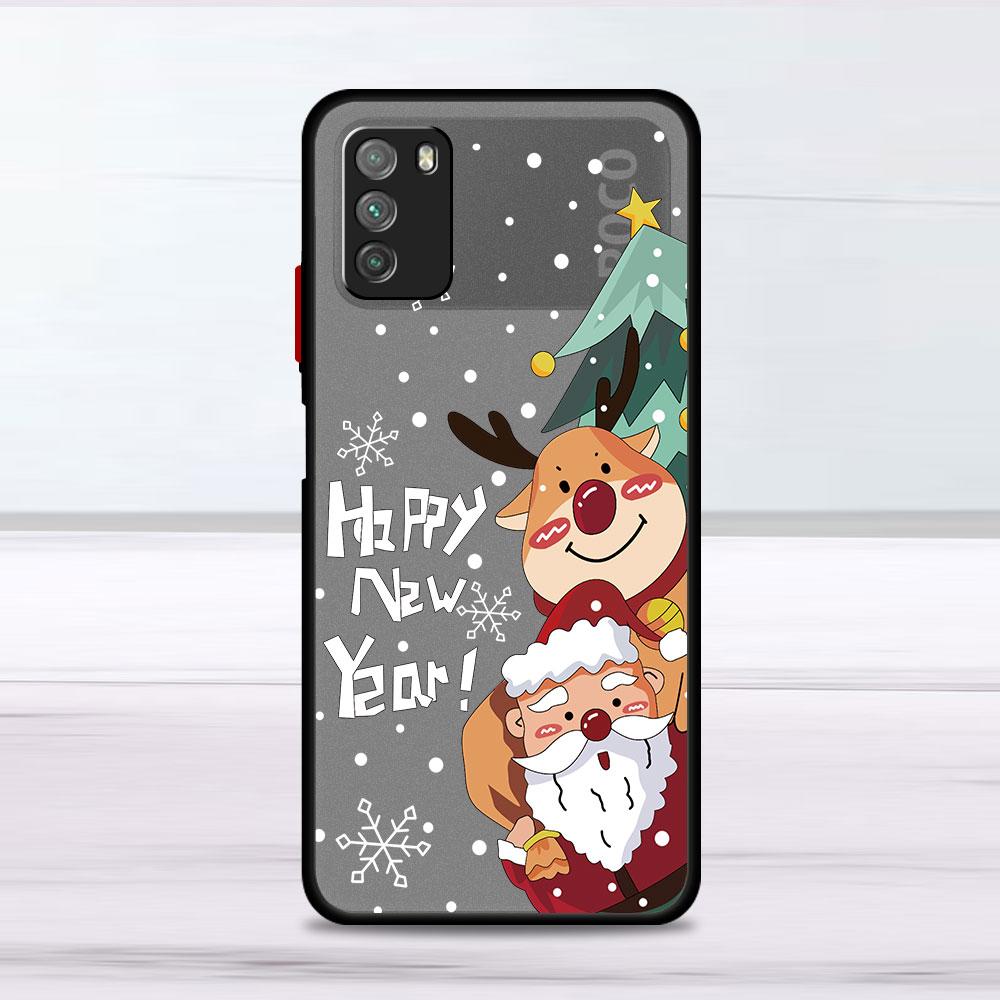 

Чехол Snow Merry Christmas для Xiaomi Mi Poco X3 NFC M3 11 10 12 9T 11T 10T Pro Note 10 Lite, матовые жесткие чехлы для телефонов Xiaomi Poco X3 Pro