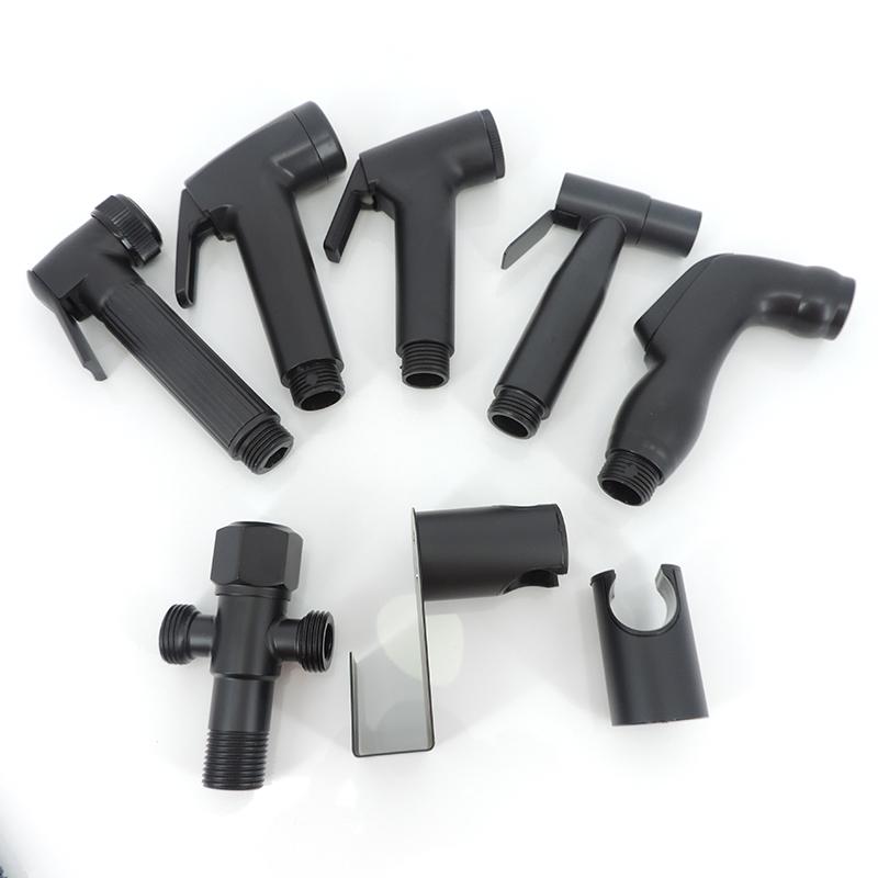 Schwarzer Handheld ABS Edelstahl Toilettenwasserspray Wasserhahn Bidet Sprüher Reiniger Duschkopf WC Dusche Badezimmerzubehör 5 Typen