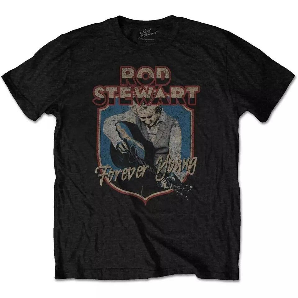 

Rod Stewart 2025 black T-shirt short sleeve All sizes S to 45XL HRN171 L