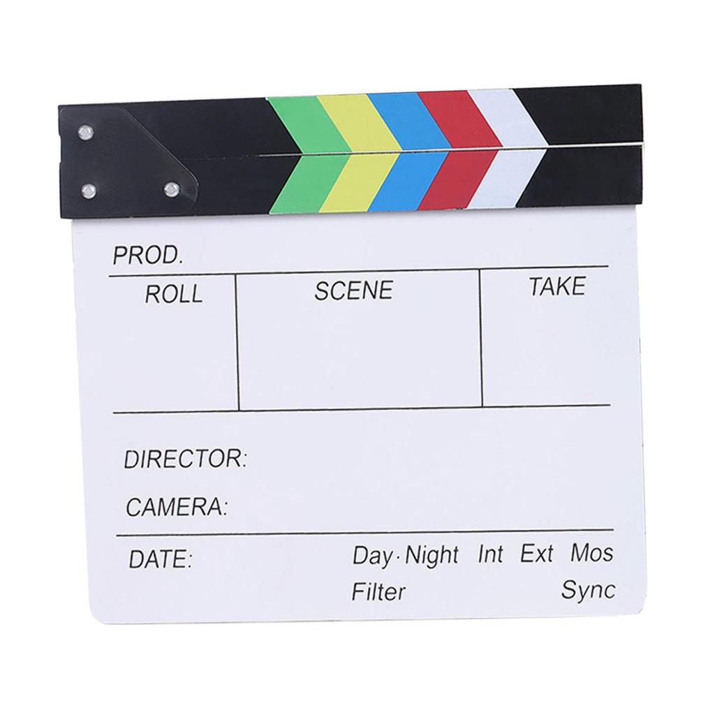 Professional Movie Directors Clapboard Clapper Board Film Slate Accessory Wood Mini for Background Studio Shows Photography