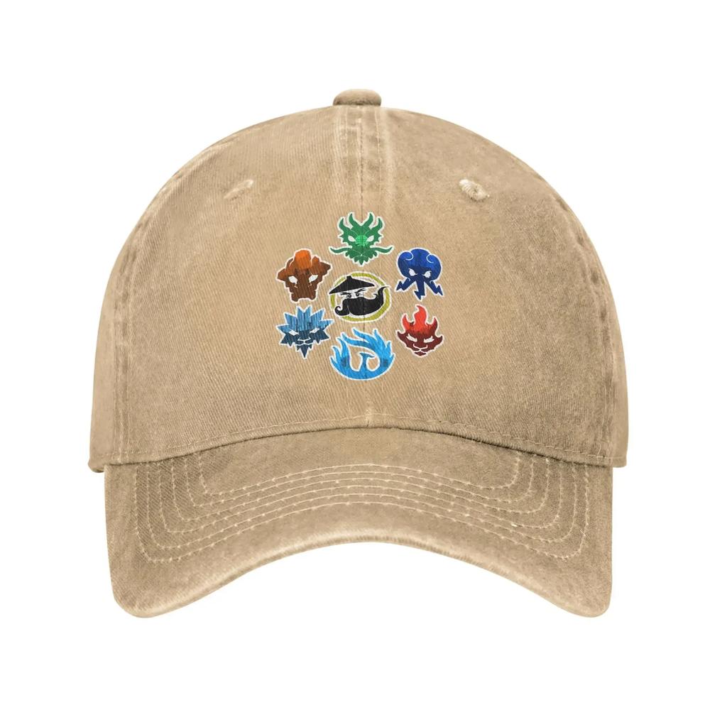 N-Ninjagos Anime Game Cartoon Baseball Cap for Men Women Distressed Denim Washed Snapback Cap Activities Unstructured Soft Hats